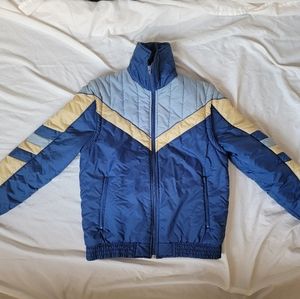 🎩Vintage Headstart Blue and Cream Snow Jacket/Vest with Removable Sleeves